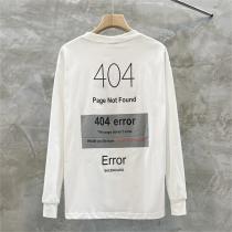 一気に大人のこなれ感抜群 バレンシアガ  長袖Ｔシャツ 404ロゴ EEROR BALENCIAGA 純綿生地