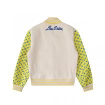 23ss ルイヴィトン スーパーコピー ジャケット スタジャン レザー＆コットン イエロー LOUIS VUITTON