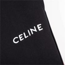 2026秋冬人気アイテム CELINE 偽物 スウェットパンツ 刺繍 ロゴ ストライプ 柄 コットン セリーヌ 男女兼用