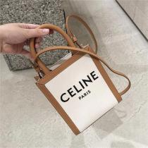 ソフトレザー CELINE スーパーコピー ミニバッグ VERTICAL CABAS トリオンフキャンバス セリーヌ