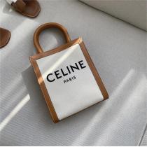 ソフトレザー CELINE スーパーコピー ミニバッグ VERTICAL CABAS トリオンフキャンバス セリーヌ