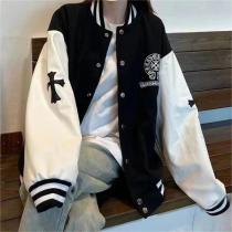 2026年秋の新作★クロムハーツ コピー ジャケット スタジャン ロゴ プリント クロス ロゴ ワッペン CHROME HEARTS