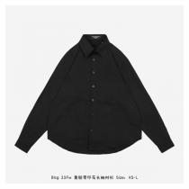 バレンシアガ スーパーコピー シャツ TAPE TYPE ロゴ プリント 純綿 カジュアル BALENCIAGA
