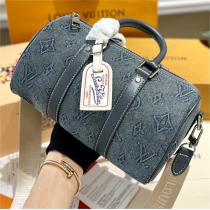 【M22762】LOUIS VUITTON コピー ハンドバッグ Keepallシリーズ デニム 2WAY Retiro ルイヴィトン