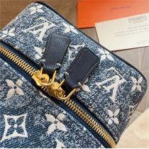 【Ｍ43589】ルイヴィトン スクエアバッグ ハンドバッグ New square デニム生地 モノグラムロゴ LOUIS VUITTON