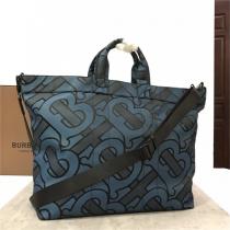 秋冬にも大活躍 バーバリー コピー トートバッグ コットン生地 TBロゴ モノグラム オーモンド BURBERRY