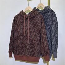 秋冬トレンドの最新モデル フェンディ スーパー コピー パーカー モノグラム ffロゴ 綿 ユニセックス FENDI
