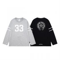 長く愛用しやすい♪♪ クロムハーツ コピー 長袖Ｔシャツ オーバーサイズ 33ロゴ 綿 CHROME HEARTS 