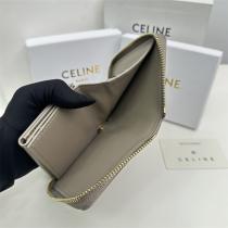 カジュアルなデザイン セリーヌ スーパー コピー 財布 TRIOMPHE CUIR シリーズ 子牛革 2色 ロゴ CELINE