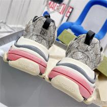 2026秋冬 バレンシアガ コピー スニーカー GUCC1 x Balenciaga コラボ Triple Sモノグラム トリプルS トリプルエス