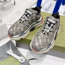 2026秋冬 バレンシアガ コピー スニーカー GUCC1 x Balenciaga コラボ Triple Sモノグラム トリプルS トリプルエス