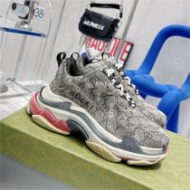 2026秋冬 バレンシアガ コピー スニーカー GUCC1 x Balenciaga コラボ Triple Sモノグラム トリプルS トリプルエス