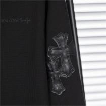 抜け感を演出 CHROME HEARTS コピー トレーナー クロス ワッペン 貼り付け ロゴ 純綿生地 ユニセックス