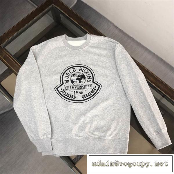 一番の魅力秋冬アイテム MONCLER 偽物 トレーナー ロゴ柄 プリント WORLD BOXING コットン生地 モンクレール 