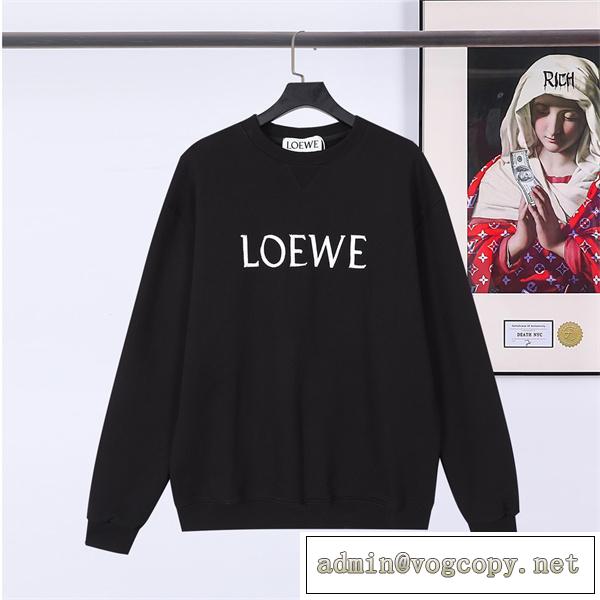 2026ファッション ロエベ コピー トレーナー 刺繡 文字 ロゴ 定番 LOEWE 純綿生地 ユニセックス