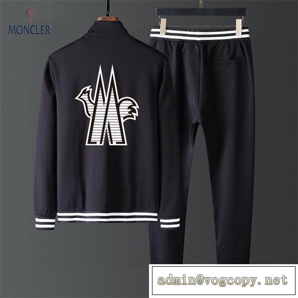 2026最新トレンド MONCLER スーパーコピー 上下セット ロゴ プリント 100%ローマ綿  ユニセックス