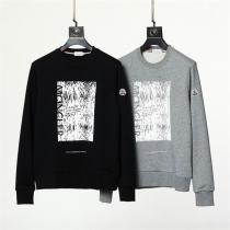 目を引くデザイン MONCLER コピー トレーナー 素描き イラスト ロゴ プリント ユニセックス モンクレール