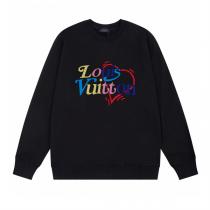 遊び心溢れる ルイヴィトン コピー トレーナー ハート ロゴ カラフル プリント柄 純綿 2色 LOUIS VUITTON