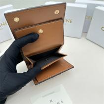 CELINE スーパーコピー 3つ折り財布 TRIOMPHEシリーズ キャンバス モノグラム柄 レザー セリーヌ