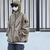 オシャレな秋冬コーデ ストーンアイランド 偽物 ジャケット アウトドア チェック柄 STONE ISLAND