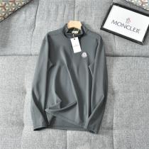 秋先の必需品 MONCLER スーパーコピー 長袖Ｔシャツ チャック 襟 通気性 軽量 ロンT ワッペン モンクレール