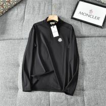 秋先の必需品 MONCLER スーパーコピー 長袖Ｔシャツ チャック 襟 通気性 軽量 ロンT ワッペン モンクレール
