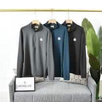 秋先の必需品 MONCLER スーパーコピー 長袖Ｔシャツ チャック 襟 通気性 軽量 ロンT ワッペン モンクレール