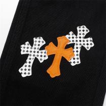高品質着回し CHROME HEARTS スーパーコピー ジーンズ レトロ クロムハーツ オレンジ レザー クロムハーツ 