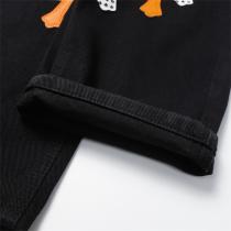 高品質着回し CHROME HEARTS スーパーコピー ジーンズ レトロ クロムハーツ オレンジ レザー クロムハーツ 