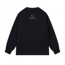 秋冬モデル最新のおすすめ BALENCIAGA 偽物 ロンT 長袖Tシャツ ミニロゴ プリント 純綿生地 バレンシアガ