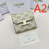 お手頃高品質★CELINE コピー 財布 TRIOMPHE CANVASシリーズ 4色 牛革 レザー 収納 セリーヌ