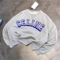 2026年トレンド CELINE コピー トレーナー オーバーサイズ フロッキング加工ロゴ ユニセックス CELINE