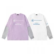 バレンシアガ スーパーコピー 長袖Ｔシャツ パネルデザイン 純綿生地 オーバーサイズ ユニセックス BALENCIAGA