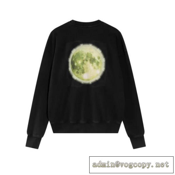おしゃれ秋冬新作 Off-White コピー トレーナー Super Moon オフホワイト 純綿 レトロ加工 矢印 ロゴ