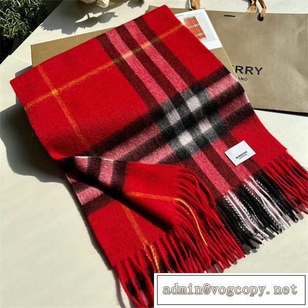 4色から展開♡♡BURBERRY スーパーコピー マフラー ウール チェック柄 フリンジ 30*168cm 