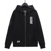 間違いなく人気が集中する CHROME HEARTS コピー パーカー クロス 墓 ロゴ プリント 純綿生地 2色 クロムハーツ