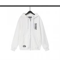 間違いなく人気が集中する CHROME HEARTS コピー パーカー クロス 墓 ロゴ プリント 純綿生地 2色 クロムハーツ