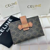 セリーヌ スーパー コピー カードケース ACCORDEON 収納 子牛革 メタルロゴ モノグラム CELINE