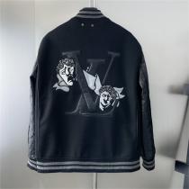 ダークシリーズ LOUIS VUITTON スーパーコピー ジャケット モノグラム エンボス ウール レザー ルイヴィトン