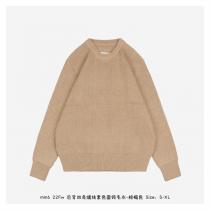 今買って損はなし メゾン マルジェラ コピー セーター レトロ ロゴ リブネック 綿 ウール Maison Margiela