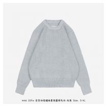 今買って損はなし メゾン マルジェラ コピー セーター レトロ ロゴ リブネック 綿 ウール Maison Margiela