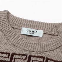 2026韓国ファッション CELINE コピー セーター カジュアル カーキ ふわふわ ウール ユニセックス セリーヌ