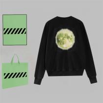 おしゃれ秋冬新作 Off-White コピー トレーナー Super Moon オフホワイト 純綿 レトロ加工 矢印 ロゴ