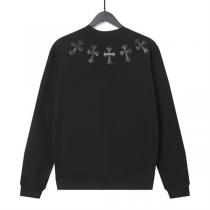 今季人気急上昇中 クロムハーツ コピー トレーナー 純綿 レザー クロス 貼り付け CHROME HEARTS