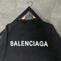 バレンシアガ スーパーコピー トレーナー ユニセックス 水洗い加工 レトロ プリント BALENCIAGA 