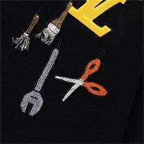 LOUIS VUITTON スーパーコピー セーター ロゴ 文房具 ルイヴィトン レトロ