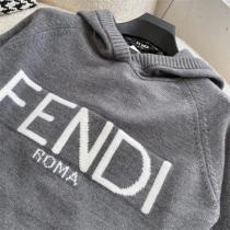 カジュアルスタイル フェンディ スーパー コピー ニット フード付き FENDI ロゴ ジャカード