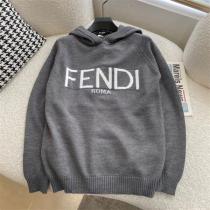 カジュアルスタイル フェンディ スーパー コピー ニット フード付き FENDI ロゴ ジャカード