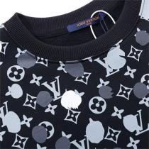 2026年秋冬新作 LOUIS VUITTON スーパーコピー トレーナー モノグラム 水玉 プリント 黒と白と灰 ルイヴィトン
