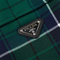 人気ランキング プラダ スーパーコピー ジャケット チェック柄 綿 ウール メタル ロゴ PRADA